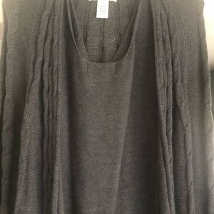 100% Wool: Sweater, Skirt, Sweat pants and tank top outfit.